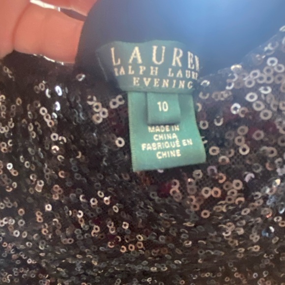 RALPH LAUREN PARTIAL SEQUIN DRESS SIZE 10 - Picture 6 of 8
